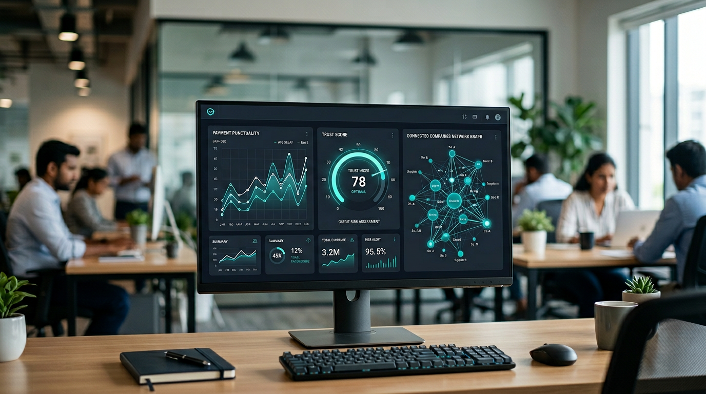 Business analytics dashboard for B2B payment reliability AI automation startup India 2026