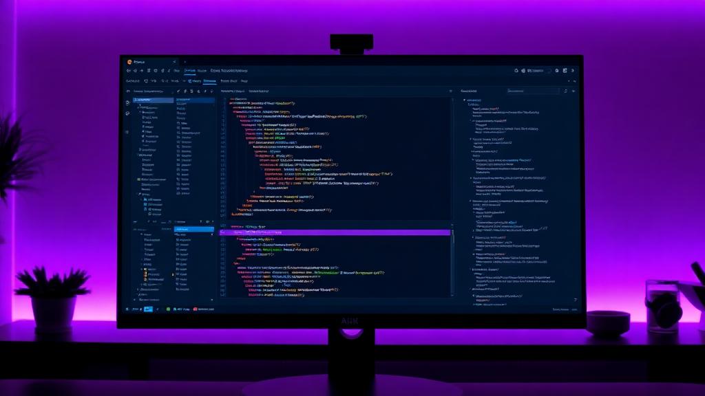Terminal and editor showing AI coding agent workflow